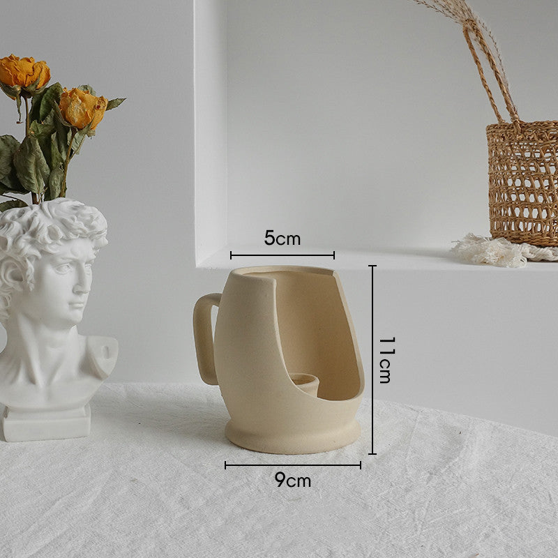 Minimalist Ceramic Vase Dry Flower Ornament Vases