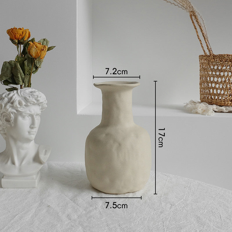 Minimalist Ceramic Vase Dry Flower Ornament Vases