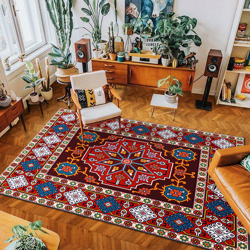 Bohemian hand woven rug | living room