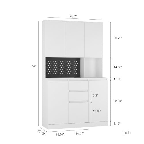 Charging Station, Freestanding Buffet Cabinet With Drawer Sideboard